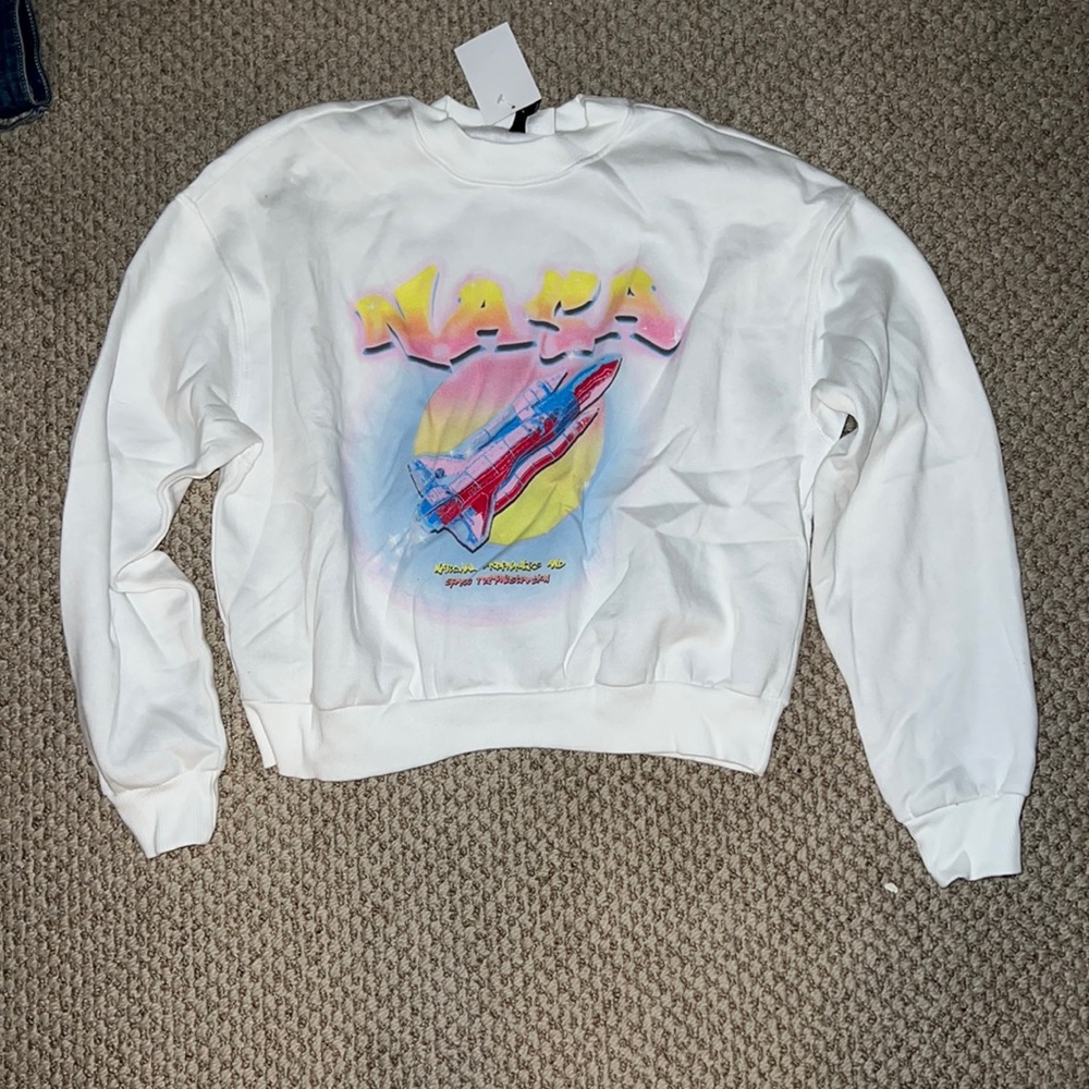 Kids NASA Cropped Crewneck Sweatshirt